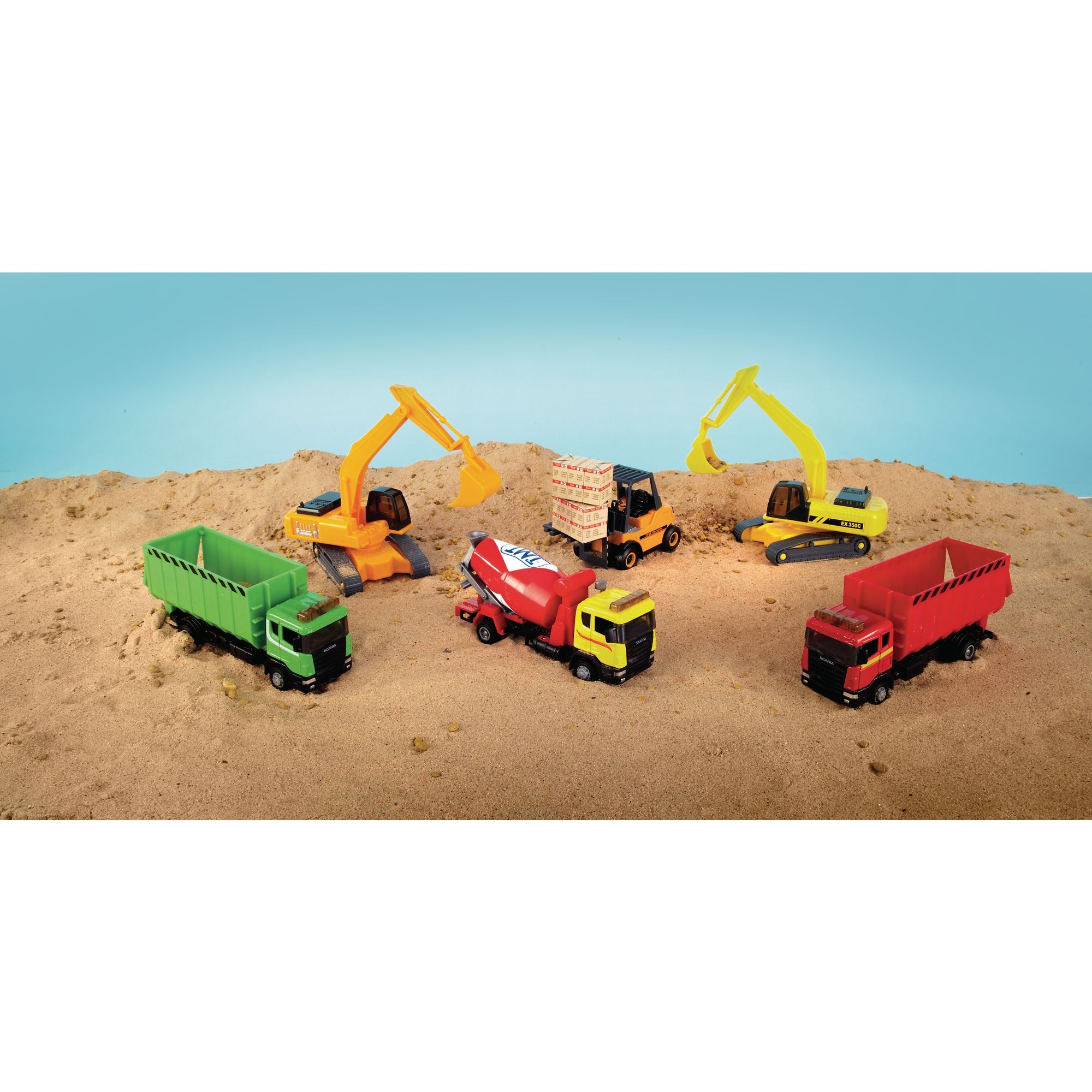 Die Cast Construction Vehicles - Pack of 6